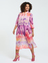 Hemdblusenkleid aus Georgette mit Tie-Dye-Muster image number 0