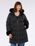 Long down jacket with hood and plush insert image number 2