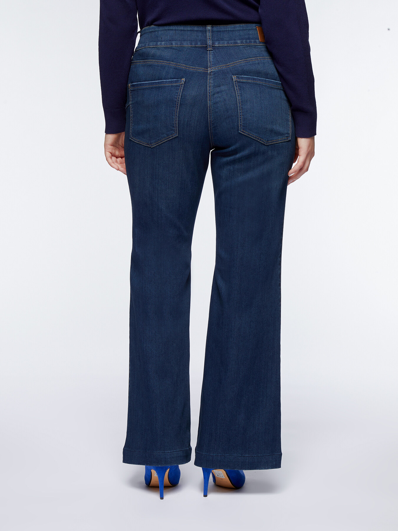 Jeans flare Turchese image number 3