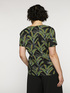 Palm print viscose blouse image number 1