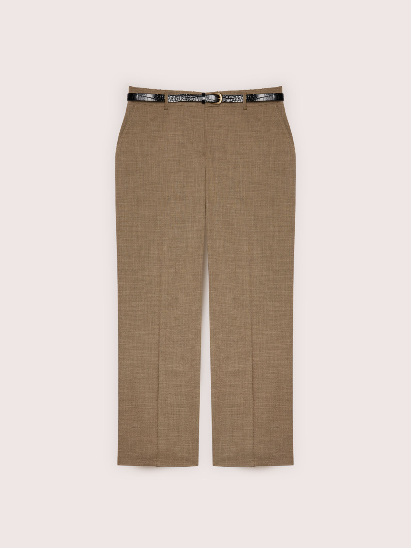 Wide Leg Trousers with Belt image number 4
