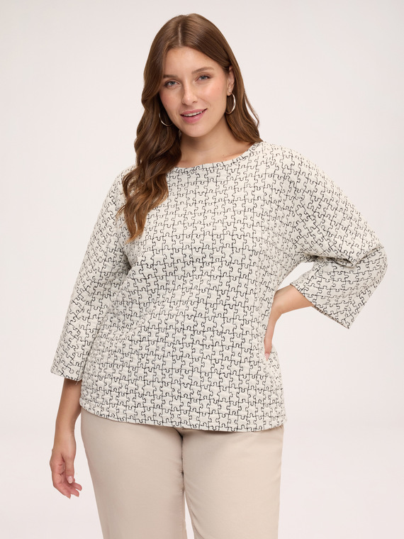 Puzzle print sweatshirt