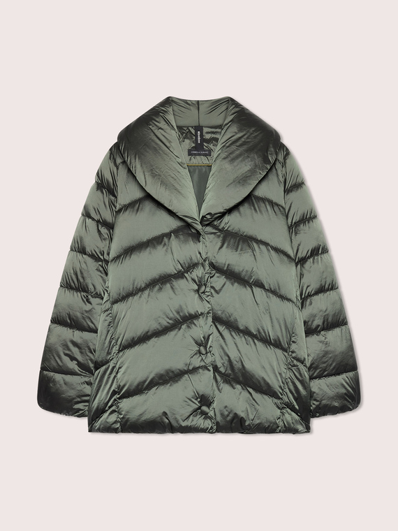Down jacket with shawl collar