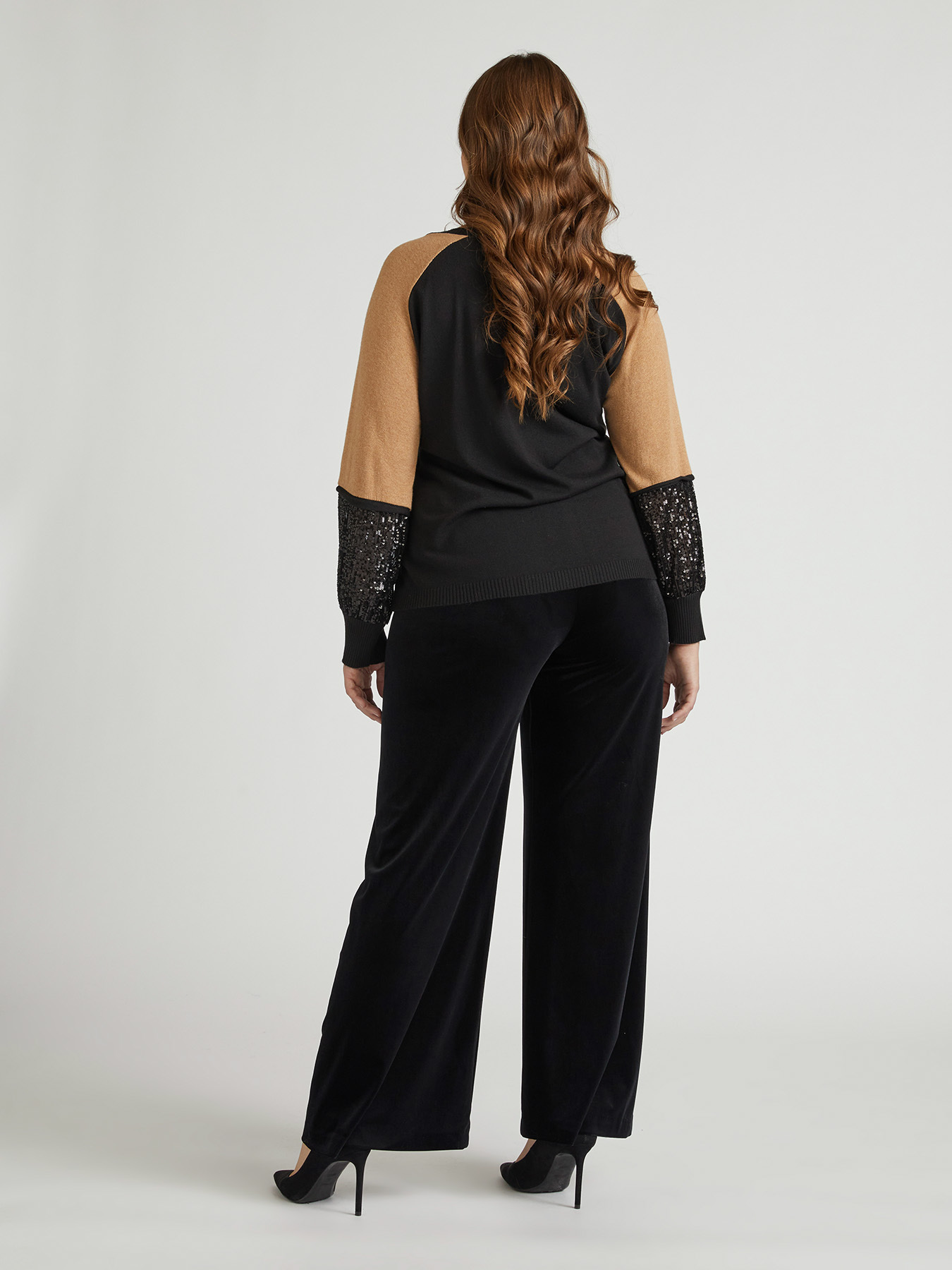 Pantaloni palazzo in velluto image number 1