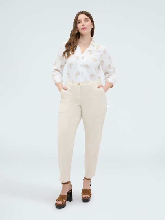 Camicia in viscosa con ricamo paisley | Fiorella Rubino