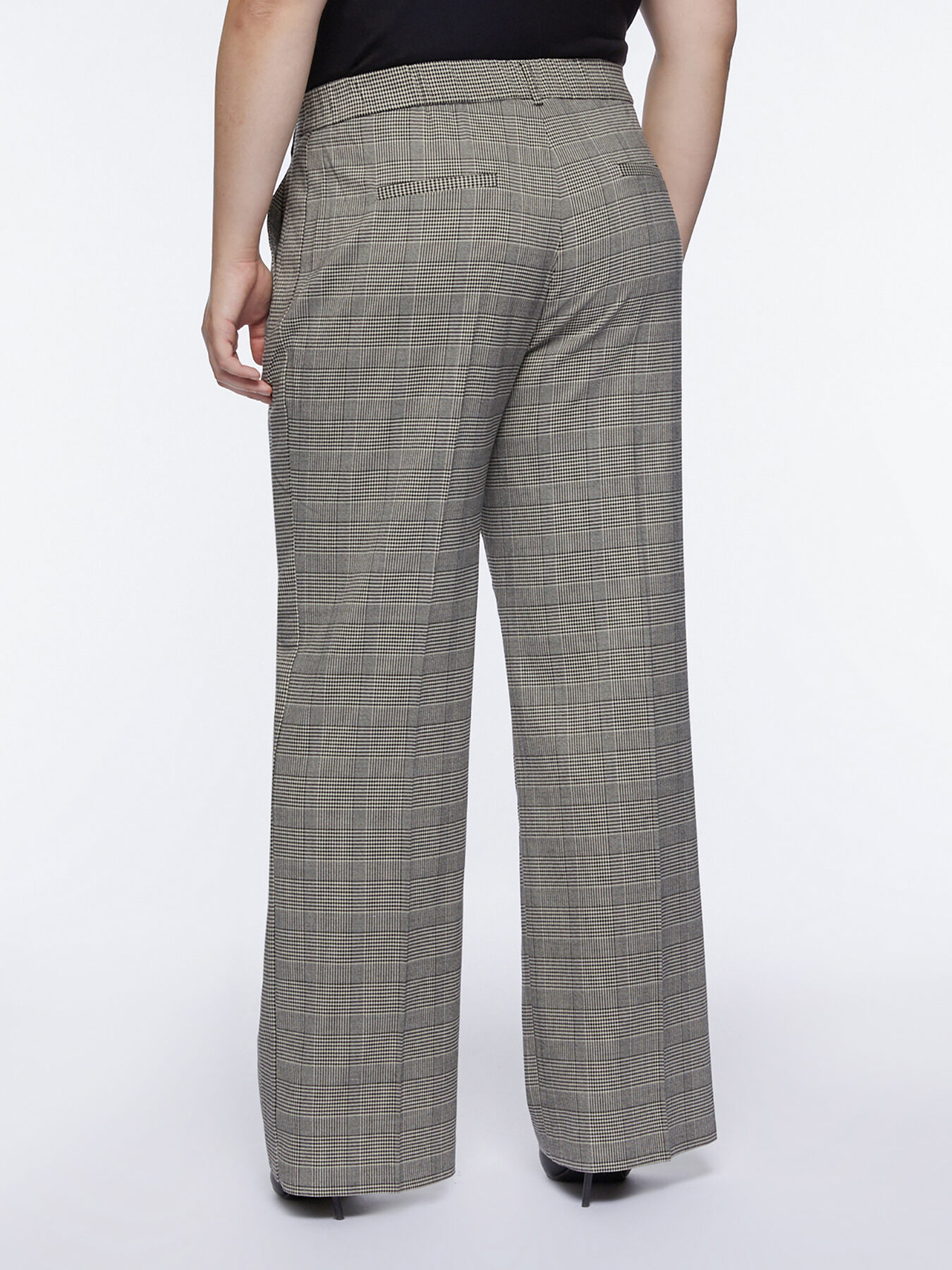 Gerade geschnittene Hose aus Glencheck-Stoff image number 1