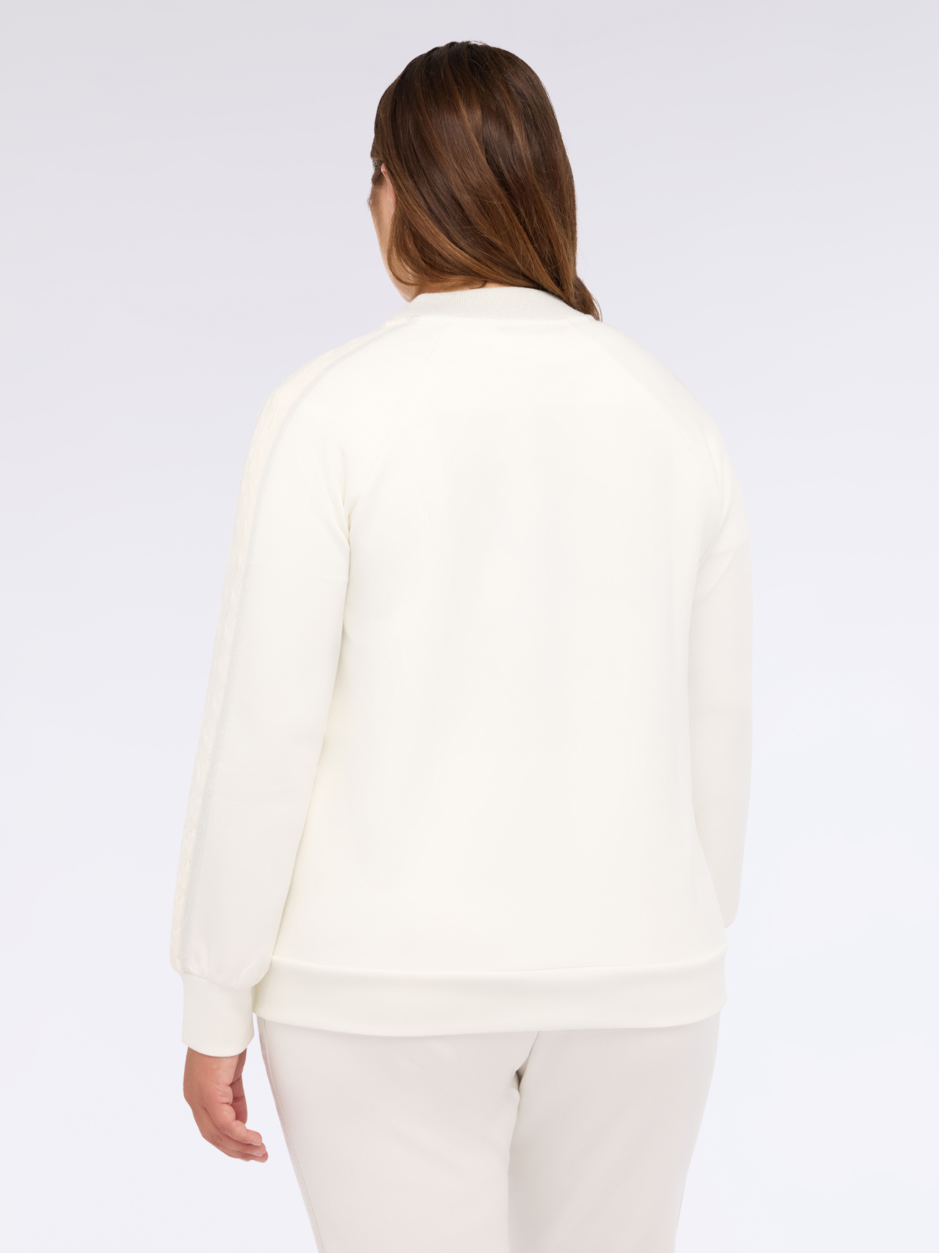 Sweat-shirt zippé en double tissu image number 1