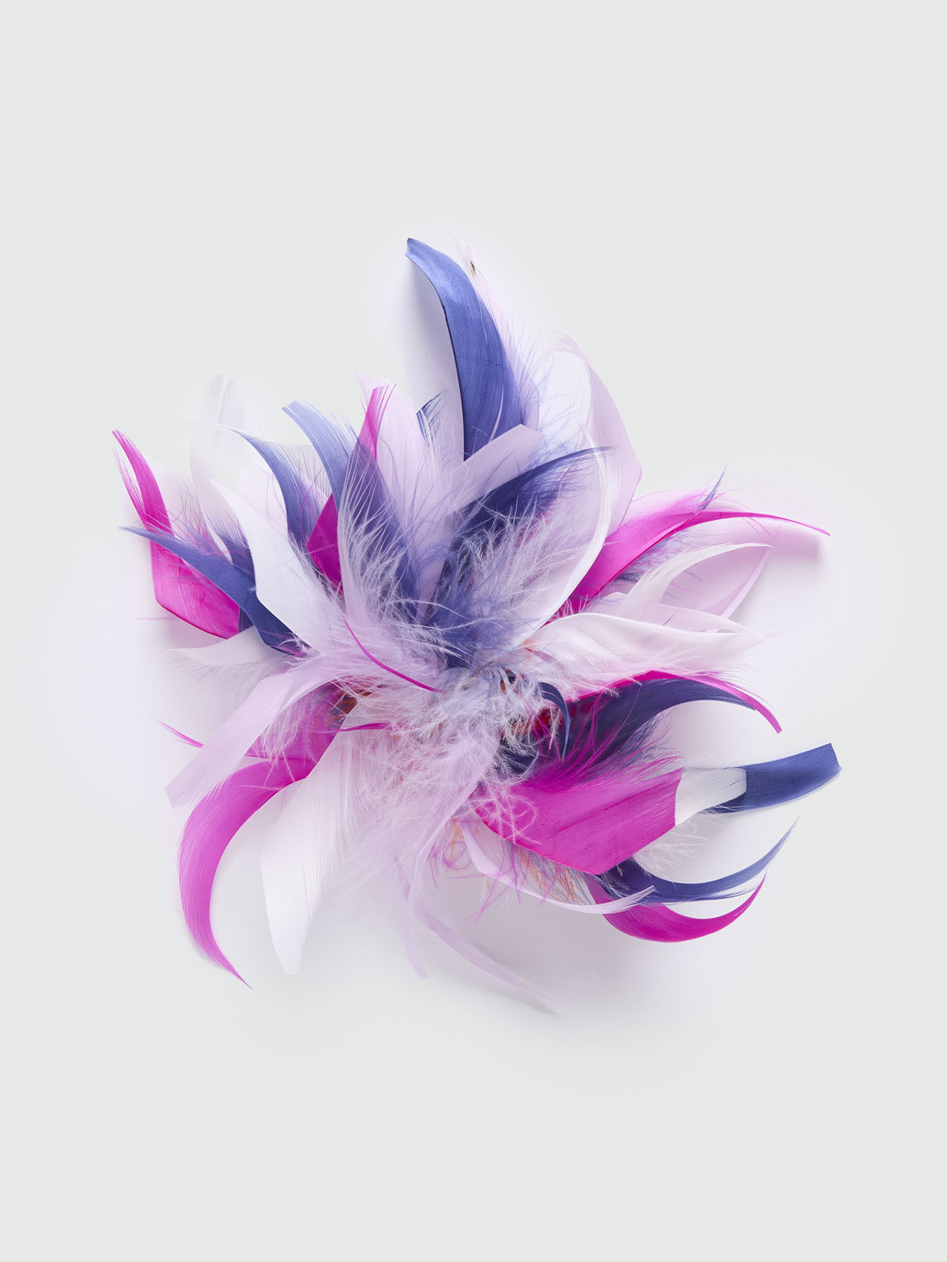 Brooch with multicolor feathers image number 1