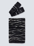 Set di sciarpa e manicotti zebrati image number 0