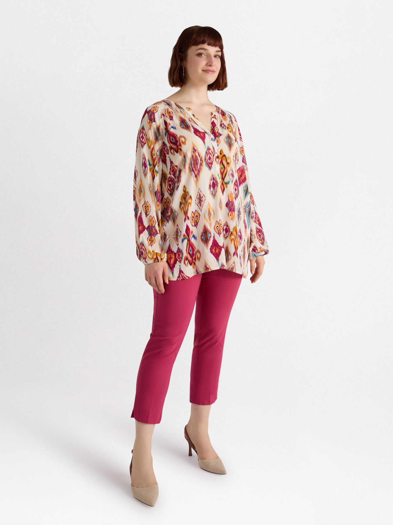 Ikat print blouse image number 2