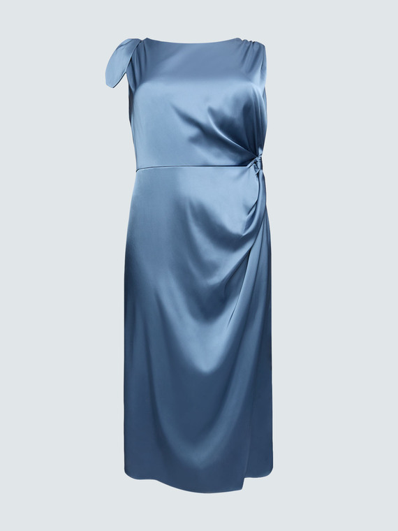 Draped satin dress