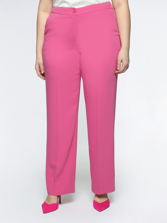 Fiorella Rubino - Pantaloni dritti Donna, Fucsia Taglia: 47 (56 IT)