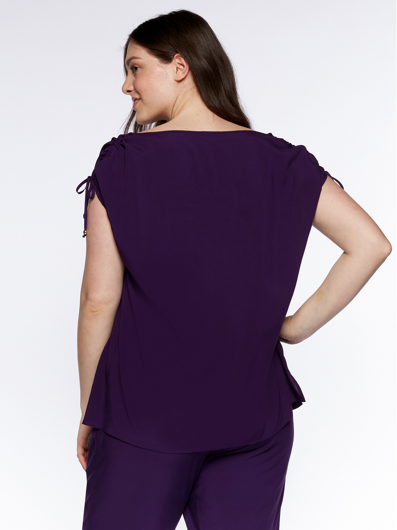 Blouse en viscose avec cordons image number 1