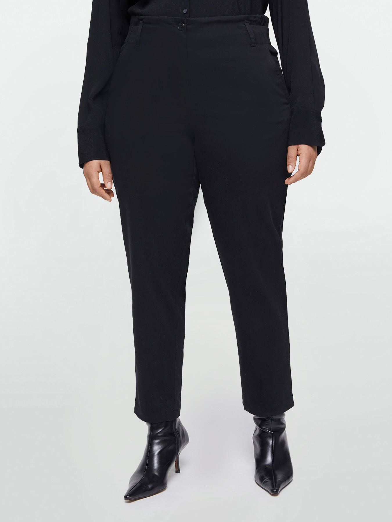Stretch cotton balloon trousers image number 0