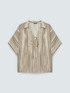 Striped viscose blouse image number 5