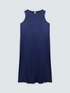 Sleeveless long dress in viscose satin image number 4