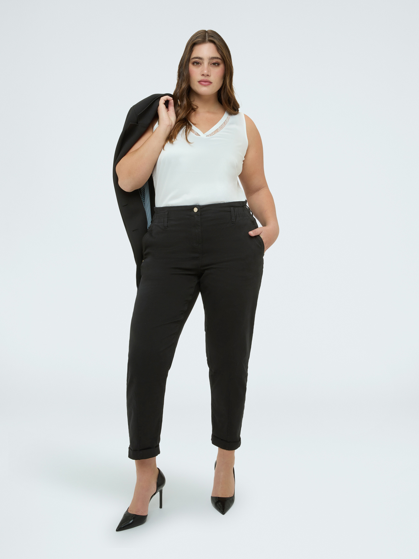 Pantalon Balloon en coton image number 2