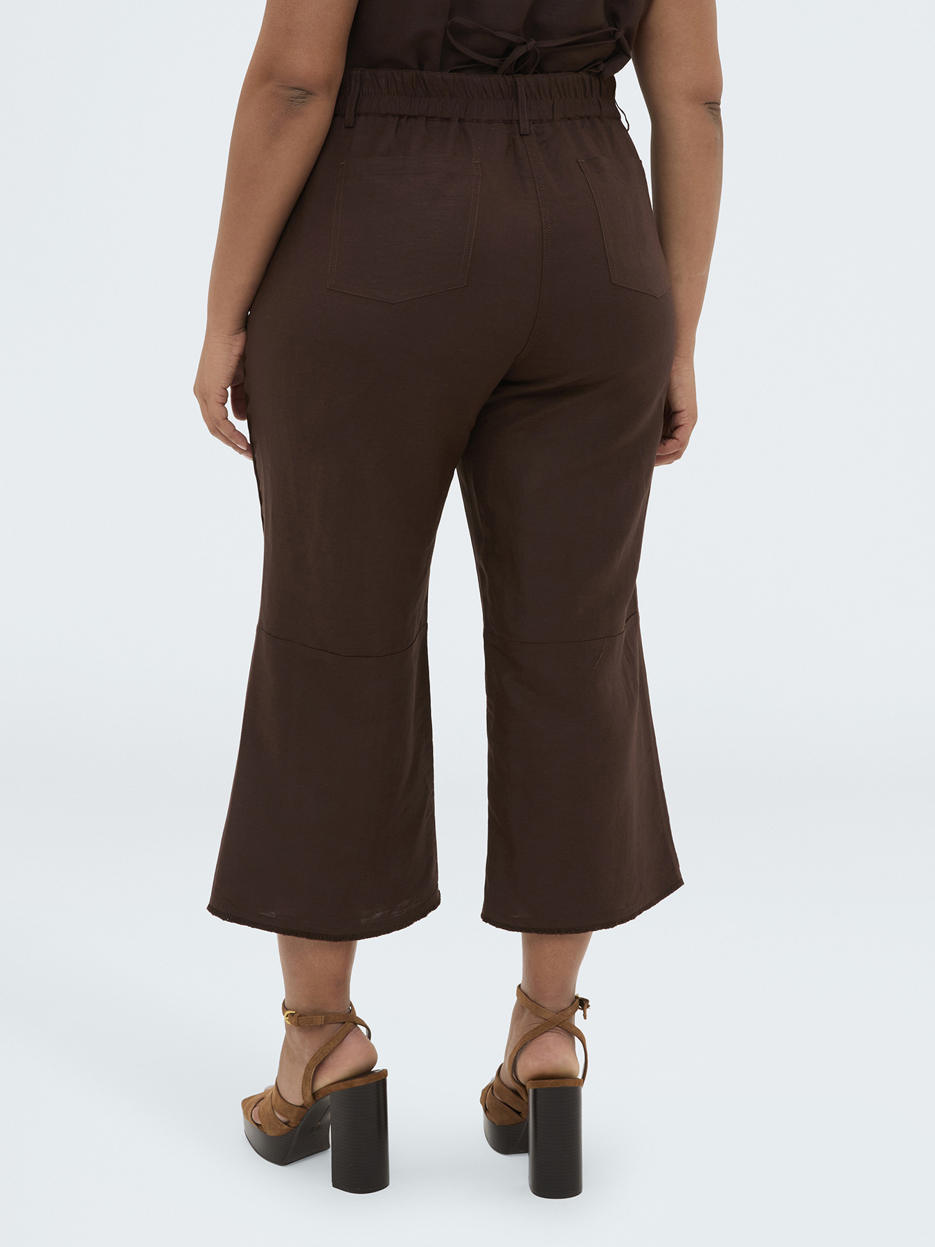 Pantalones de mezcla de lino y viscosa image number 1