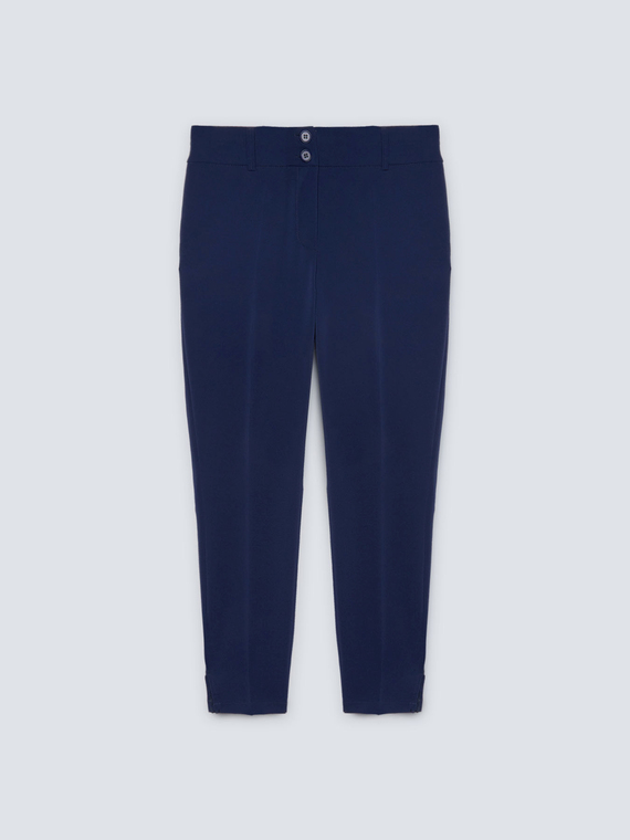 Slim trousers in technical fabric