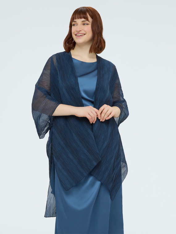 Lurex pleated shrug