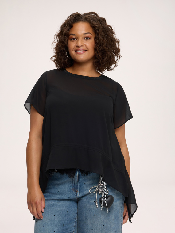 Asymmetric georgette blouse