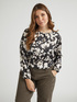 Floral print blouse with elasticated back image number 0