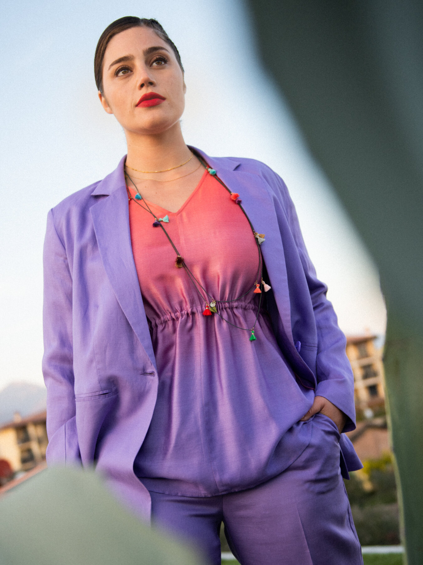 Blusa elegante dalla stampa sfumata image number 0