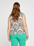 Printed top with lace image number 1