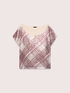 Blouse with check embroidery image number 4