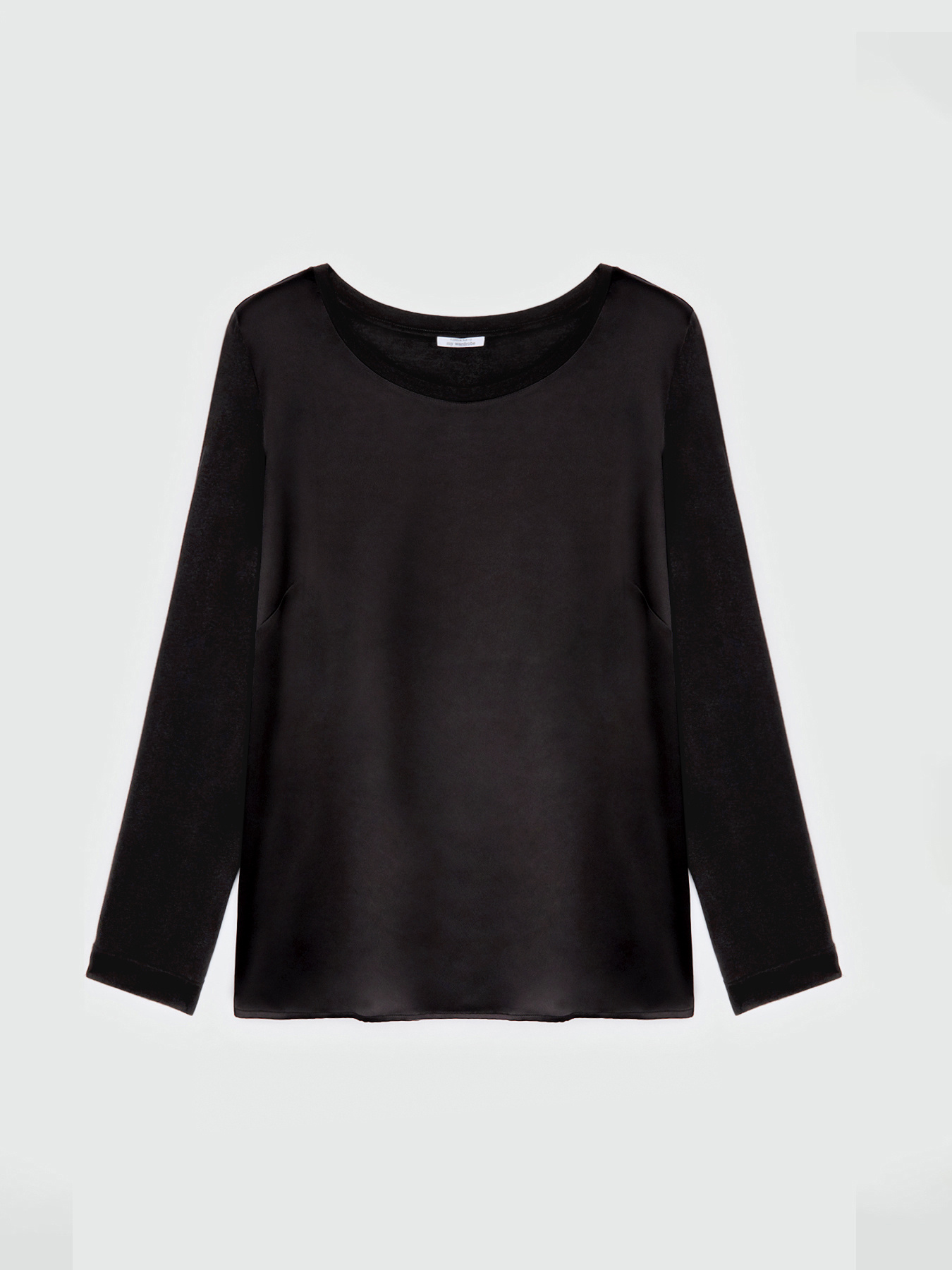 T-shirt maniche lunghe in due tessuti image number 4