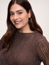 Openwork viscose blend sweater image number 3