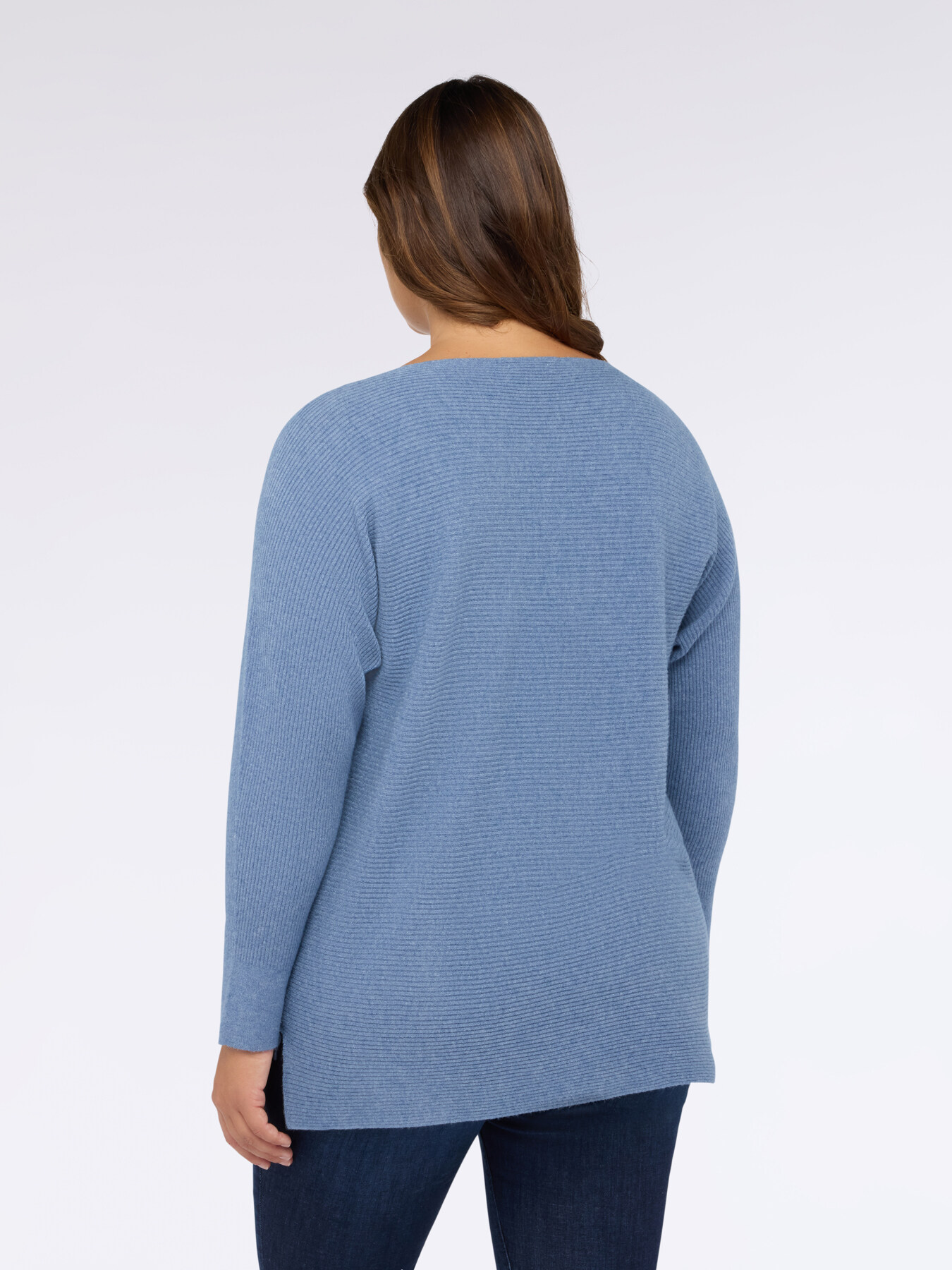 Viscose blend sweater with boat neckline image number 1