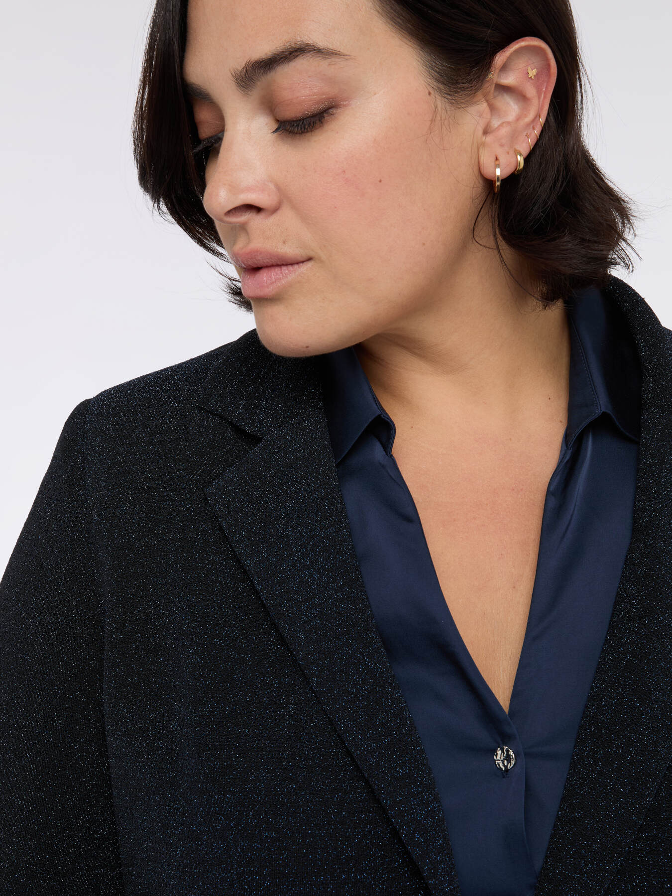 Blazer en jersey lurex image number 3