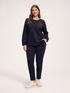 Rundhals-Sweatshirt aus Milano-Strick mit Stickerei image number 2