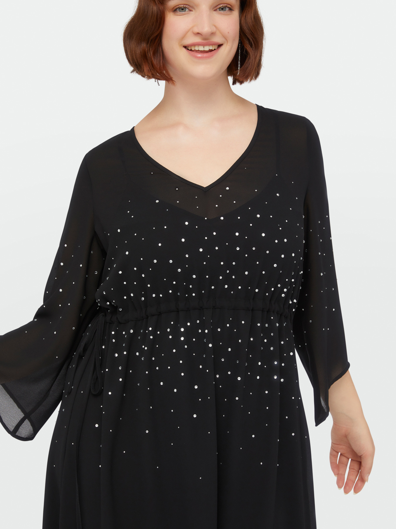 Midi dress with sparkles image number 4