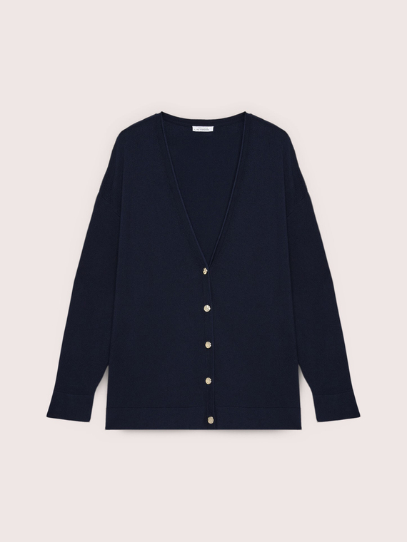 V-Ausschnitt Strickjacke mit Kn&ouml;pfen