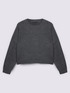 Crew neck cropped cut sweater image number 4