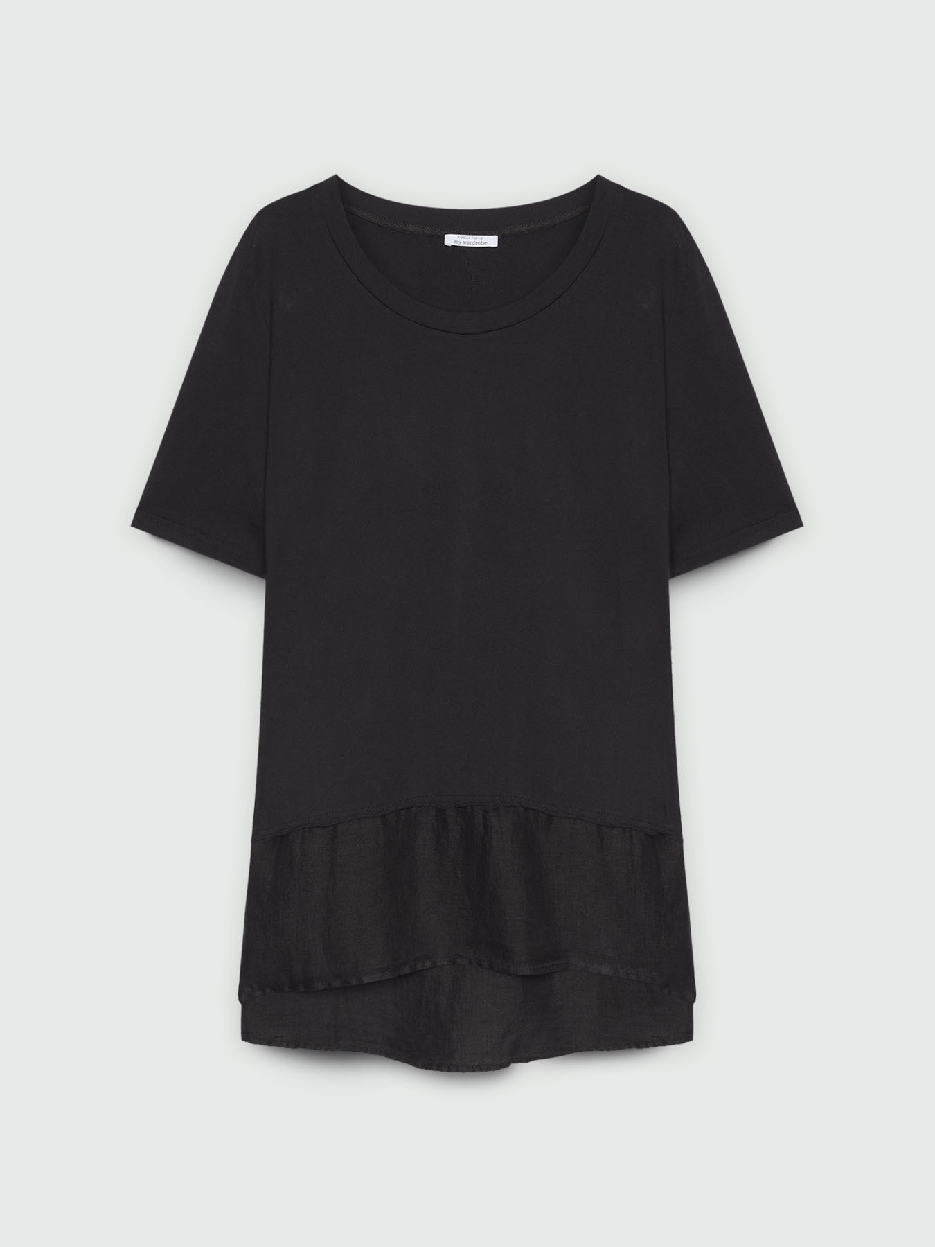 Dual fabric boxy T-shirt image number 4