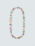 Long necklace with multicolored beads and rhinestones image number 1
