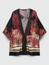 Tropical print kimono image number 4