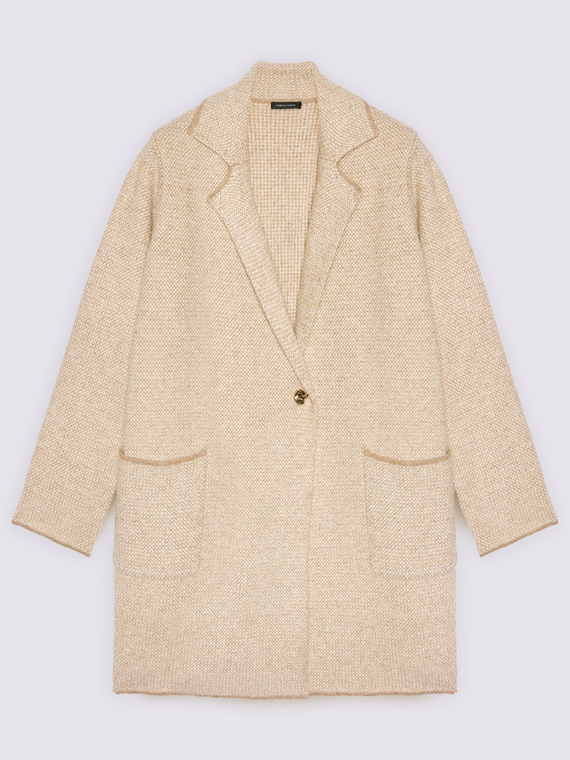 Maxi cardigan lungo in maglia