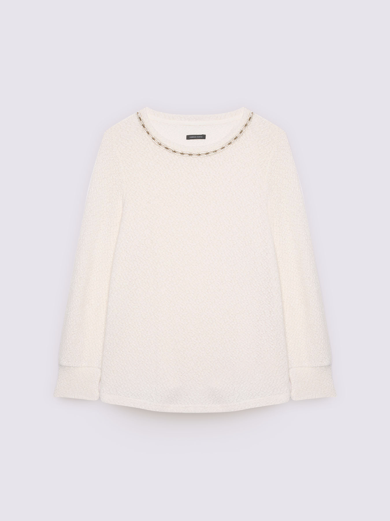 Jersey t-shirt with neckline detail image number 4