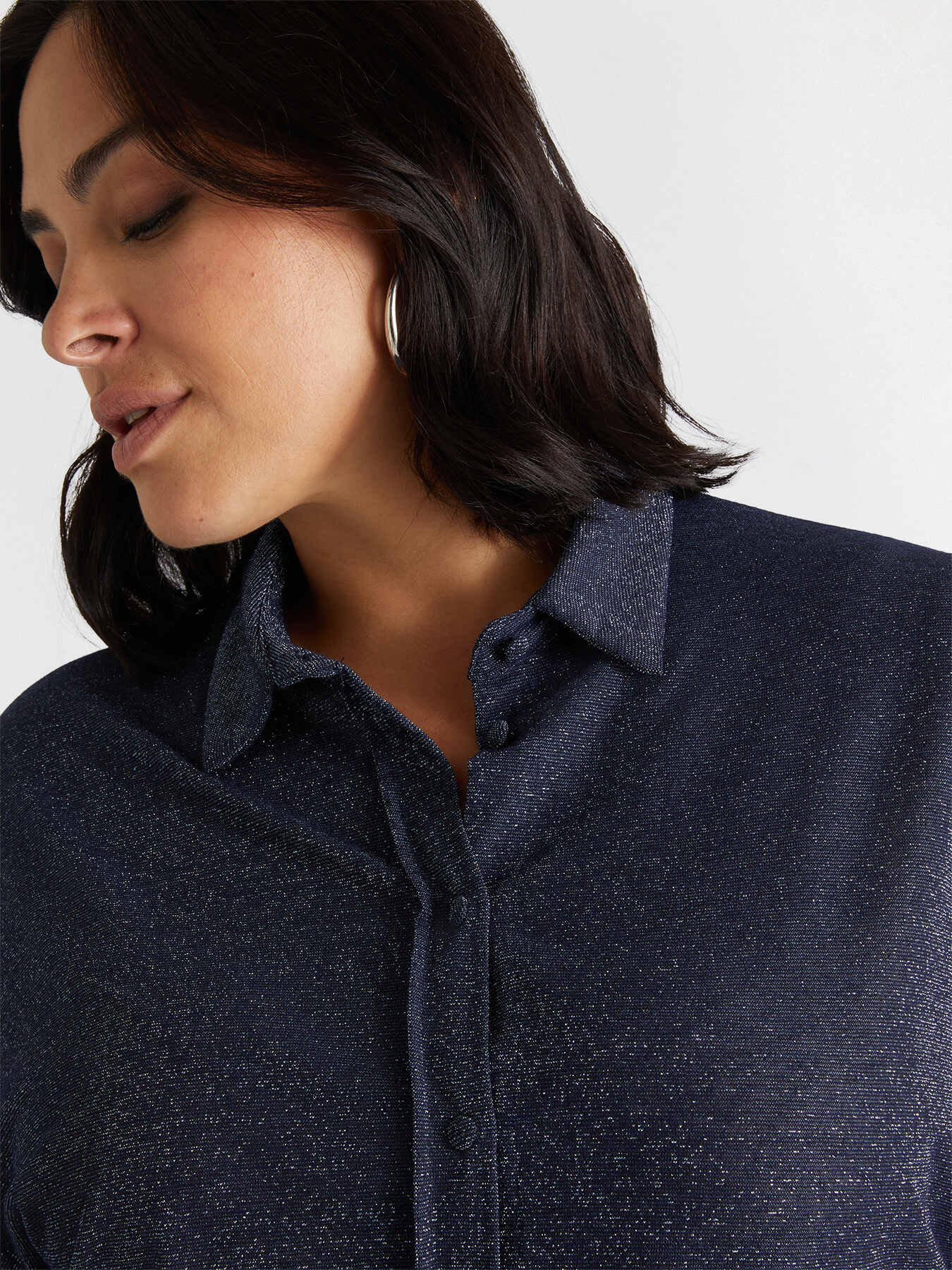 Camicia boxy lurex image number 3