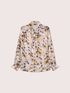 Satin blouse with floral print and bow image number 4