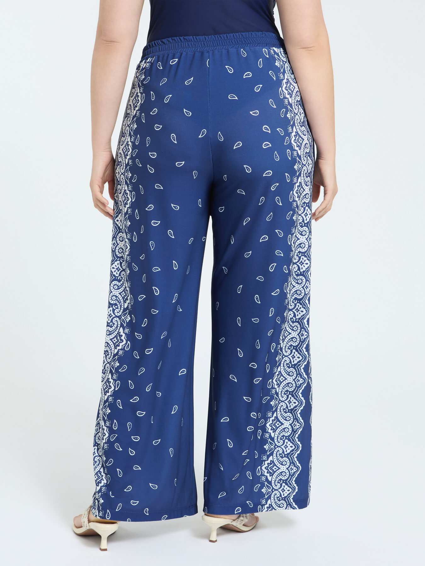 Pantalon Wide Leg imprim&eacute; bandana image number 1