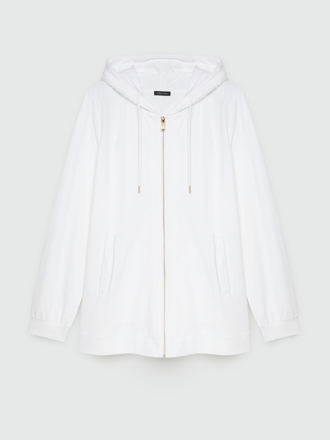 Sweatshirt mit Bord&uuml;ren aus besticktem Netz image number 4