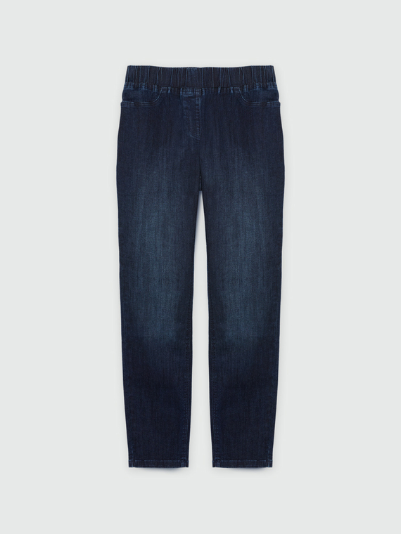 Jegging d&eacute;lavage bleu fonc&eacute;