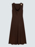 Long flared dress with appliqu&eacute; image number 4