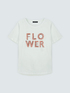 T-shirt en coton avec inscription Flower image number 4