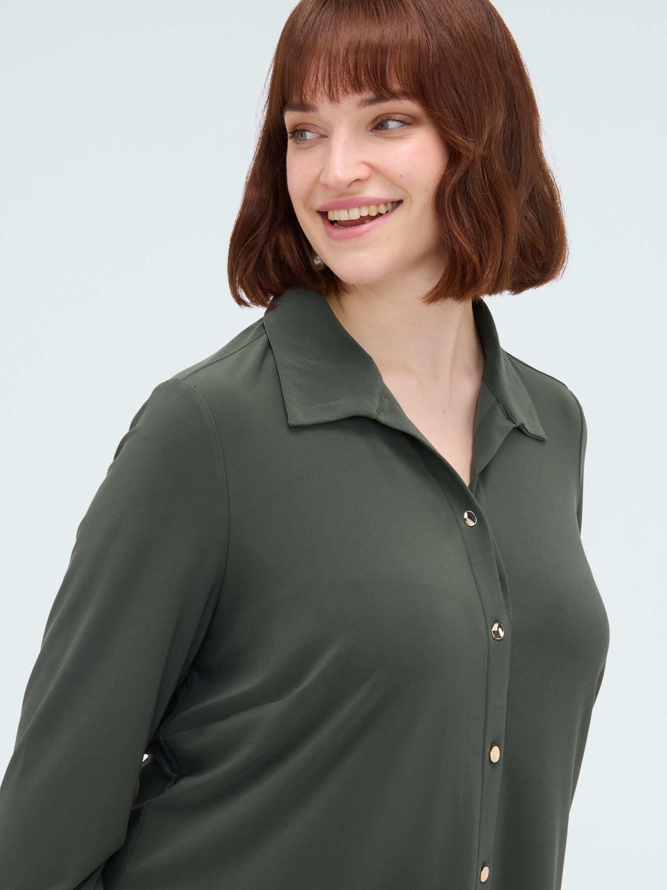 Camicia in jersey con colletto image number 2